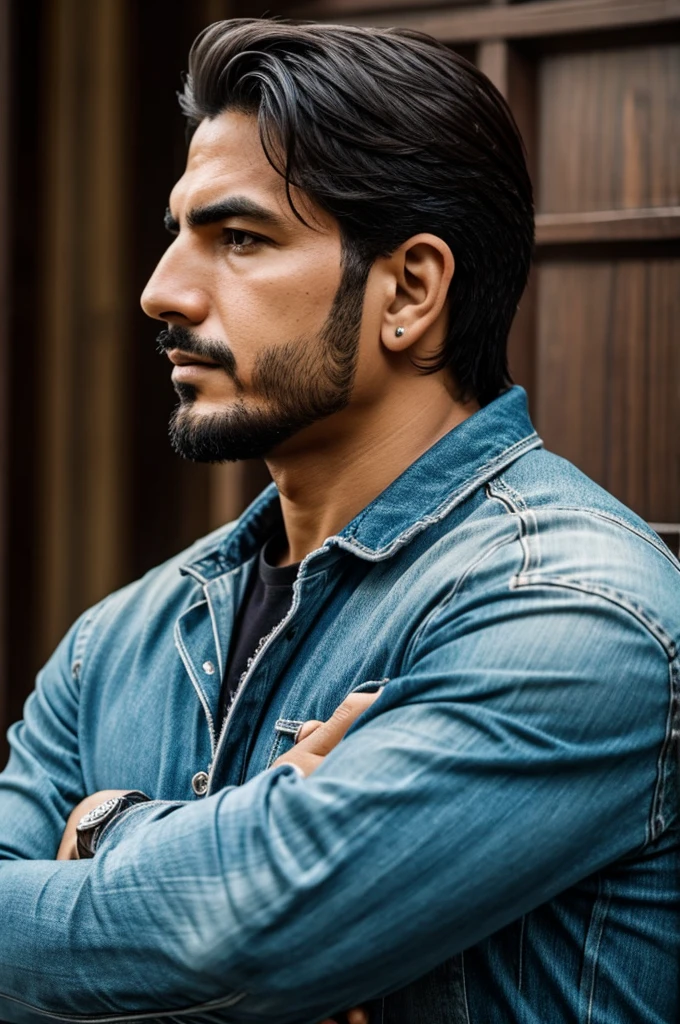Guerrero espartano de perfil