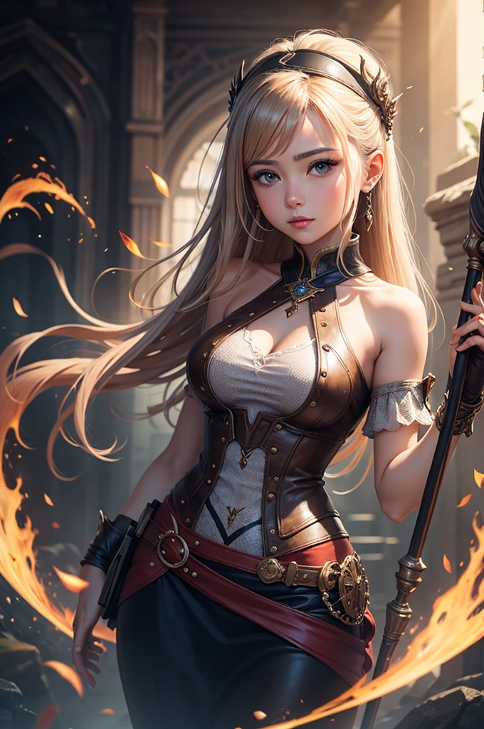 Artifactor girl at work in fantasy style