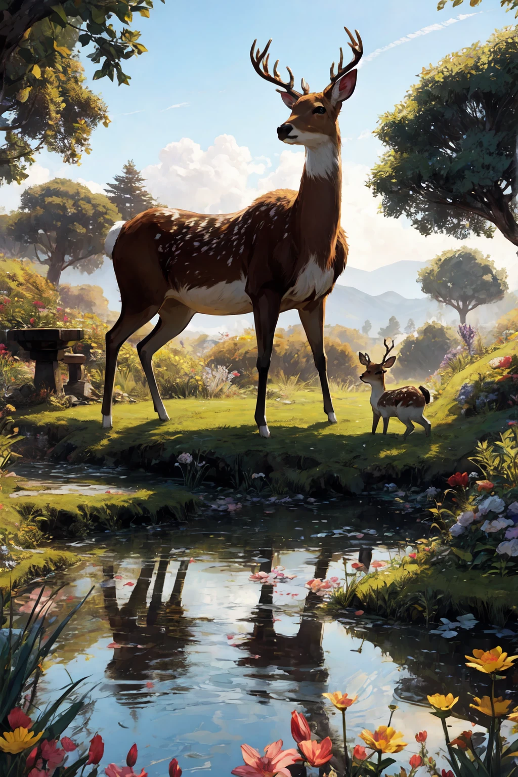 Deer in Nara Park、Relaxing with Chinese people.