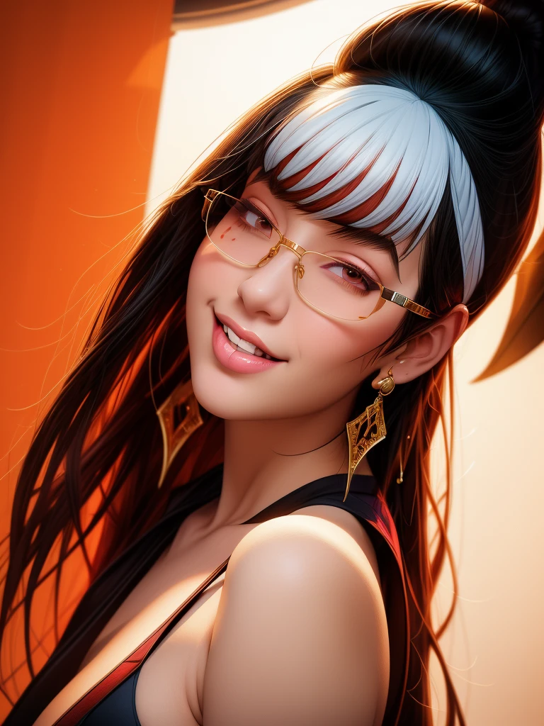 un primer plano de una mujer con gafas de sol y una camisa blanca, arte digital inspired by rossdraws, tendencia en Artstation, arte digital, in digital illustration style, exquisite digital illustration, awesome digital illustration, estilo artgerm, artista grafico artgerm, pintura digital brillante, estilo artgerm, Lois van Baarle y Rossdraws