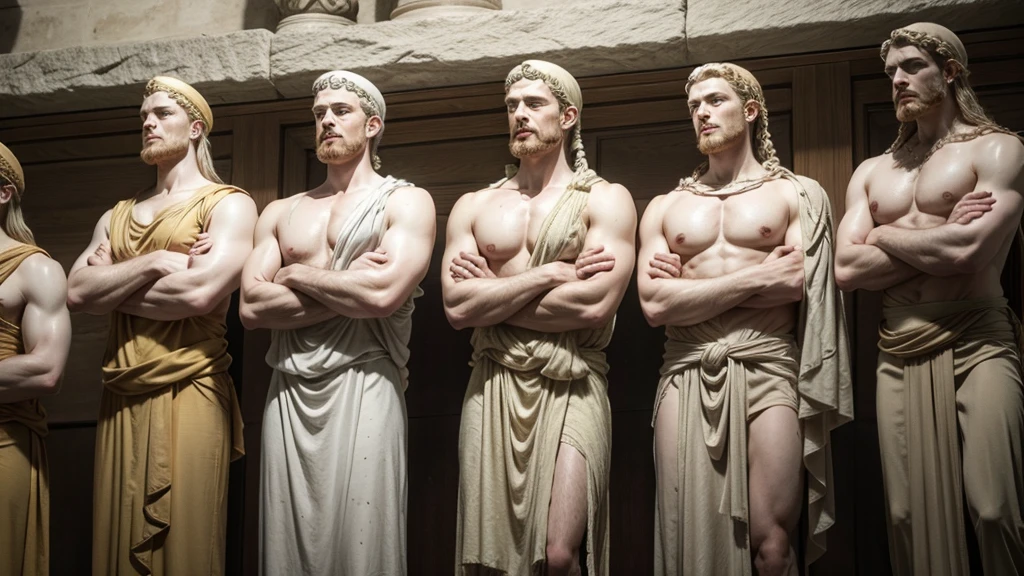 Ancient Greek statues stoicism strong men