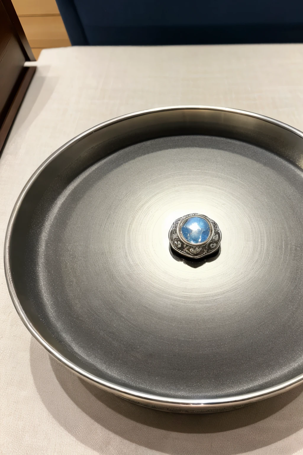 ((Highest quality)), ((masterpiece)), (detailed), silver、Surrounded by silver、One silver ticket in the center、luxury