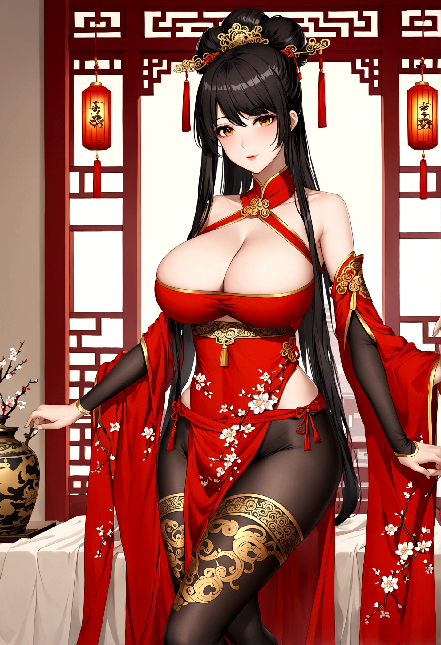 big breasts Ancient China xianxia tights