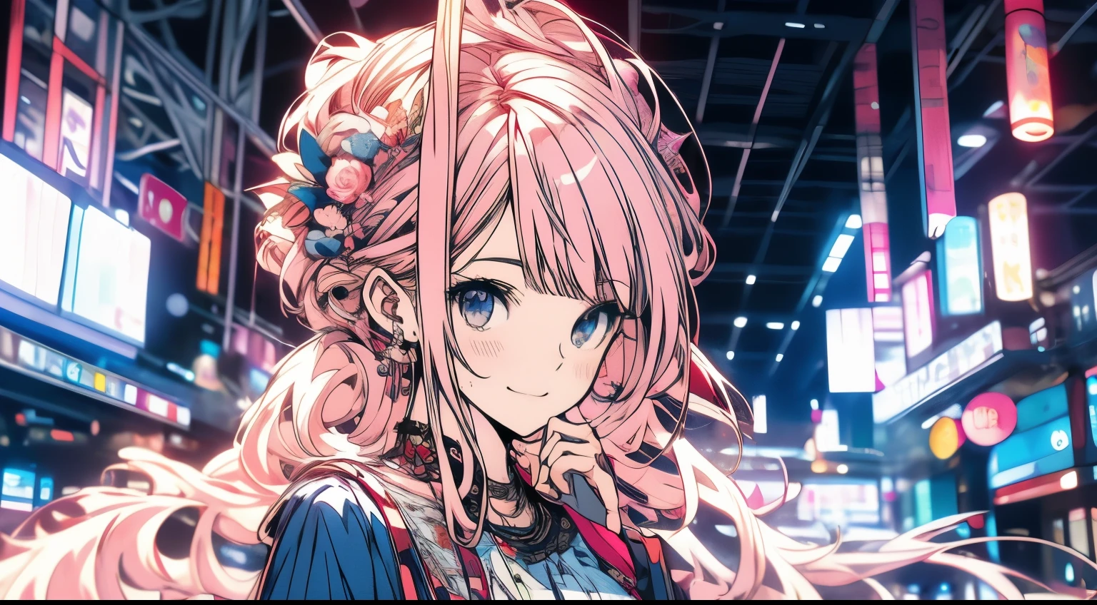 Chica anime con cabello rosado y ojos azules parada frente a un espejo., estilo anime 4k, arte de anime digital detallado, hermoso retrato animado, retrato detallado de chica anime, Cabello rosado y ojos cian., Fondo de pantalla de arte anime 4K, Fondo de pantalla de arte anime 4k, lindo retrato de chica anime, retrato chica anime, Fondo de pantalla animado 4K, lindo retrato de chica animes
