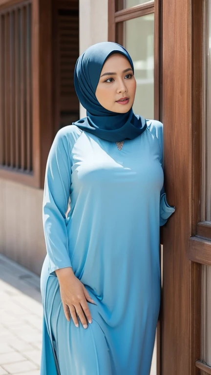 56 years old, Hijab indonesian mature women, ( Huge big : 1.3), (gently), curvy body, sensual expression, In the doctor's office, Dark light, In the evening, Full body shot, Introduction depth, Canon D7000, 2048 p, 128K HD images.