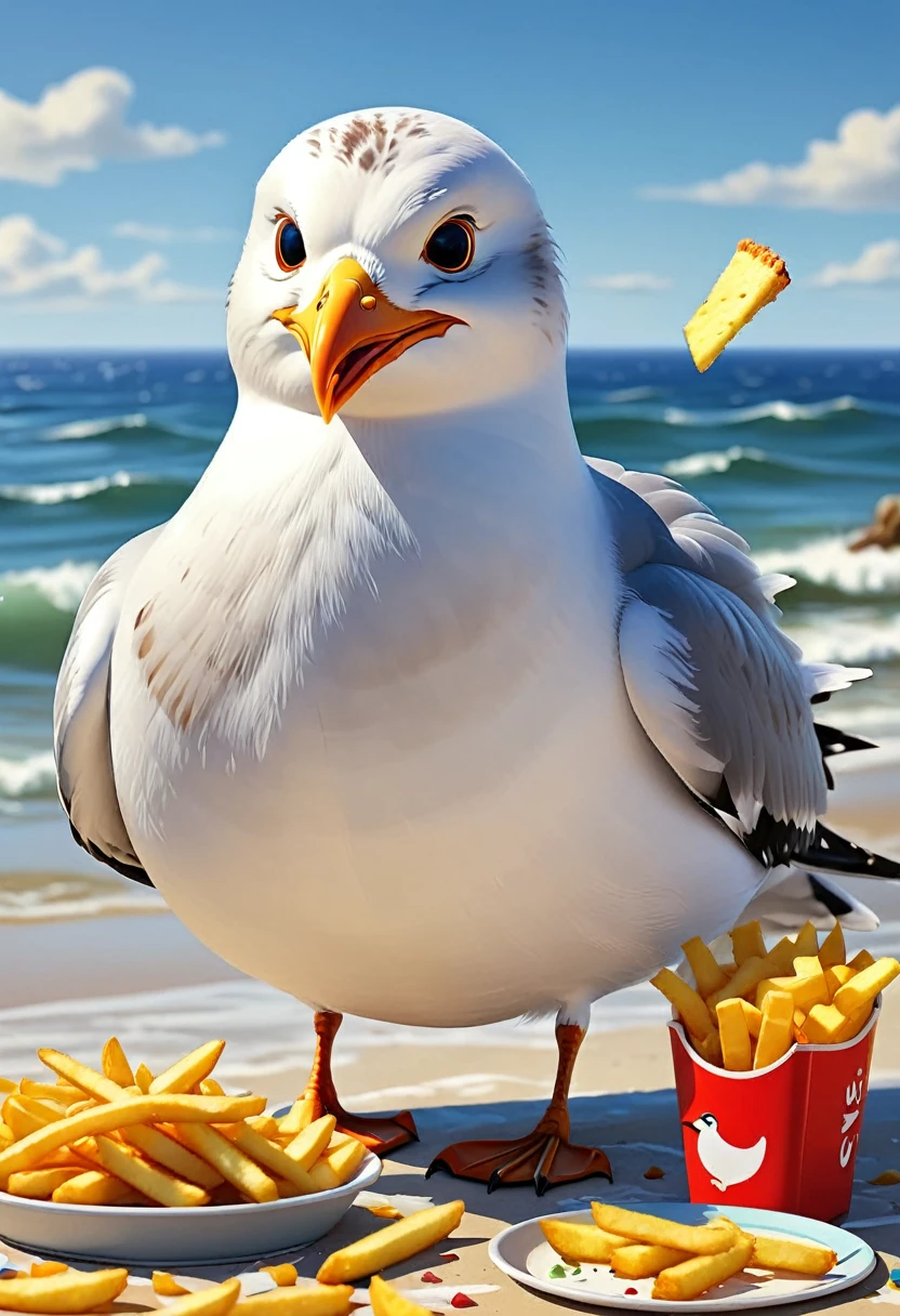 The art of math，Fun illustrations，Beautiful seaside，Mr. Seagull eats fries again，Enjoy your holiday，Relax，