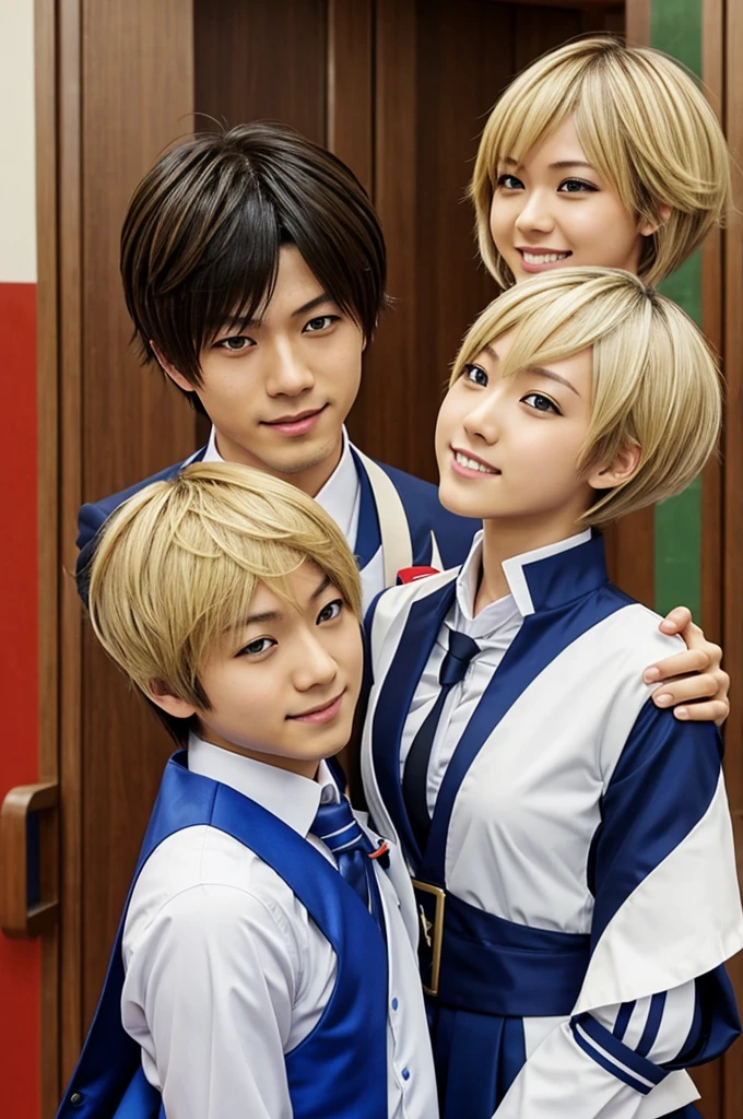 Makoto Yuki y aigis en el tejado de la escuela gekou 