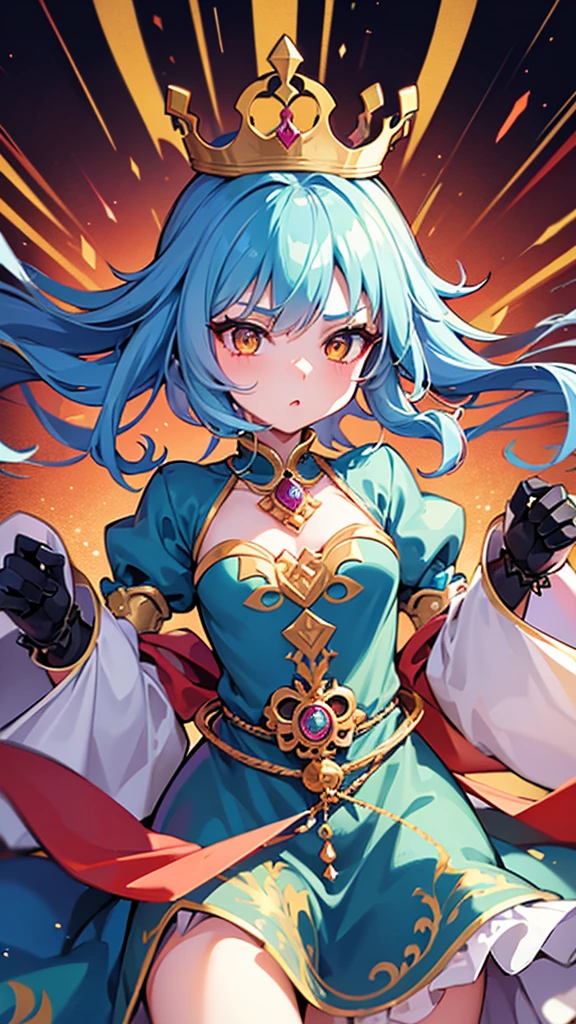 Loli Dragon Girl Small Graceful Clothes Fantasy Queen, little, Full Height Fantasy, elegant, Harsh, cold, dragon, Full length, lace, , loli, Queen, rich, a lot of jewelry, Crown, Gold, Dynamic, excellent quality Dynamic posture
