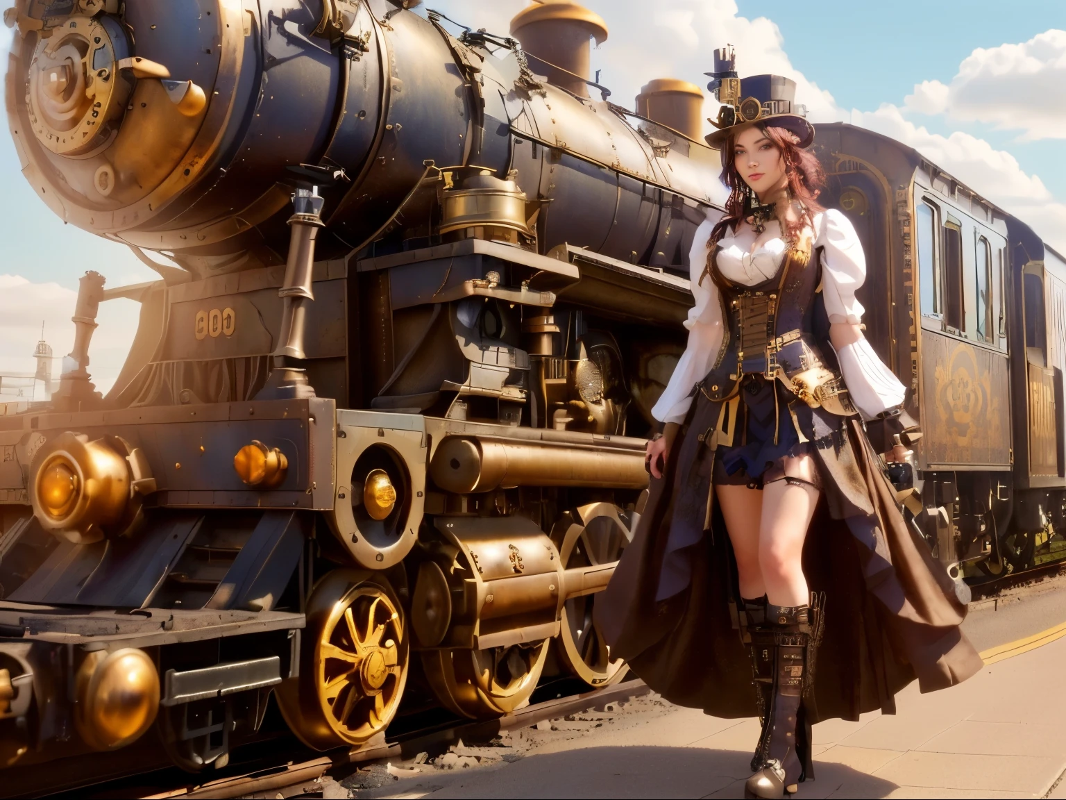 insanely detailed,1girl, gigantic breasts, arms behind back, shackles, restrain ,happy tears, , sweat, gleaming skin, hold in mouth, gag stick, saliva,  ponytail,  juice, outdoors, leaning forward, towing pony cart, public, photographer, foreground, crowd