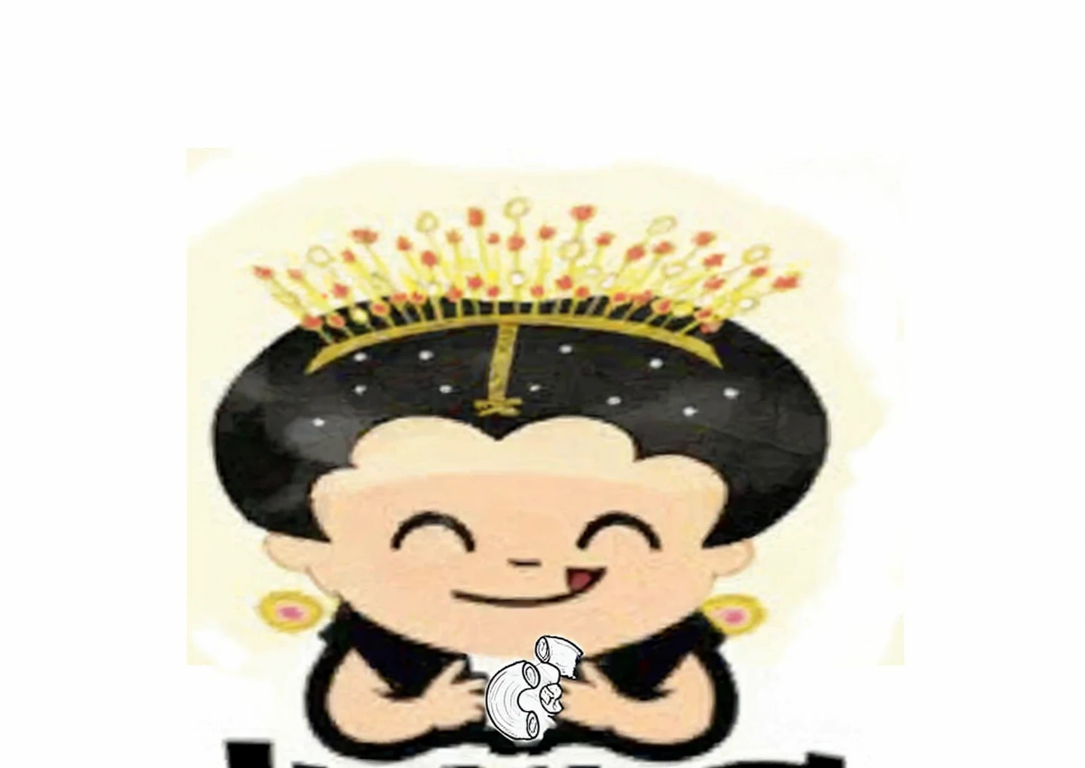 Cartoon black and white 2d