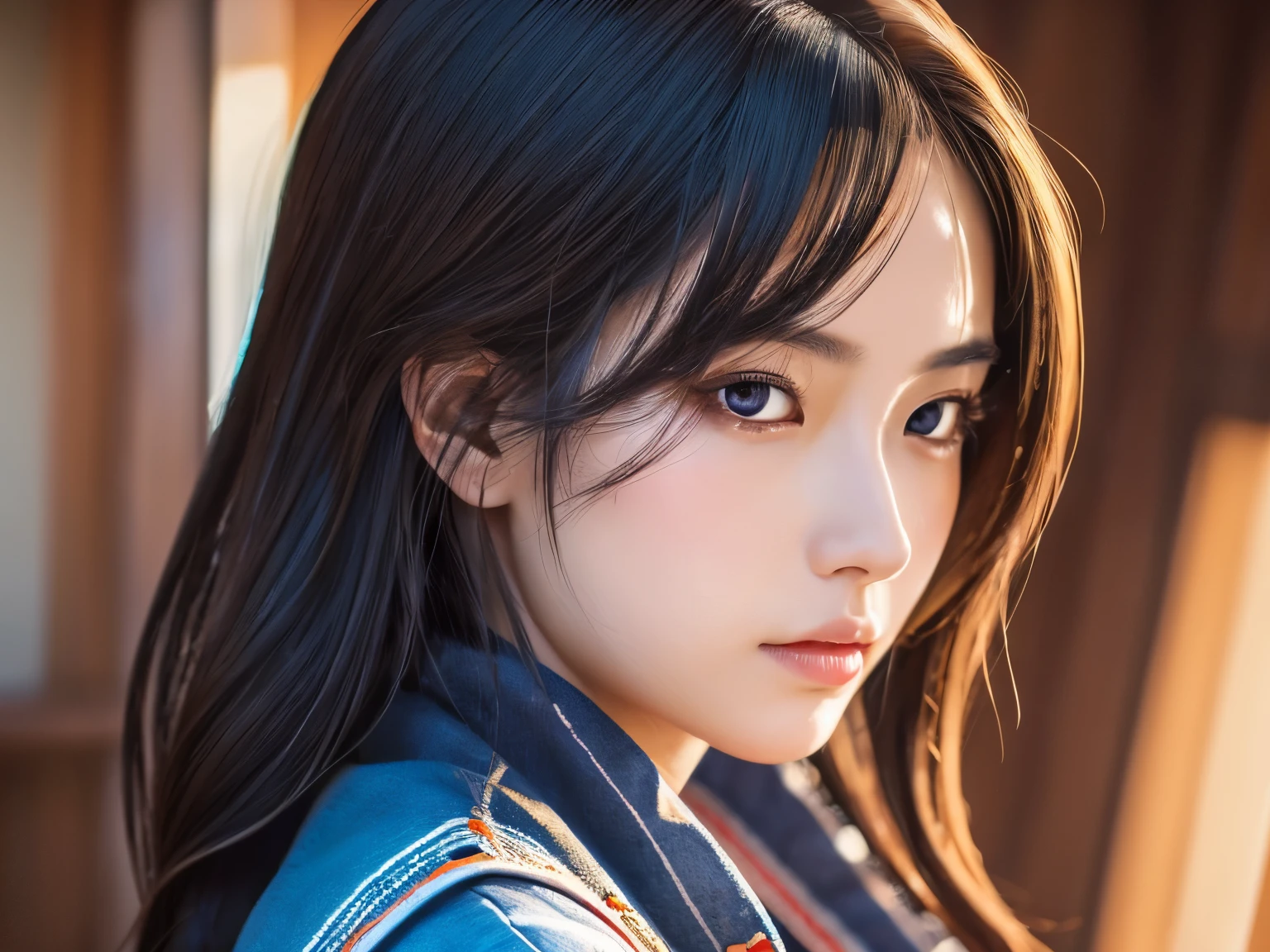 1girl, solo, chizuru, enamiKatsumiStyle, highres, hdr, (((best quality, masterpiece))), ultra detailed illustration, [extremely detailed face], (cowboy shot)