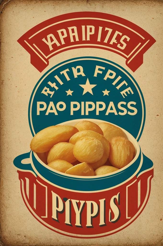 Crear logotipo vintage de papas fritas