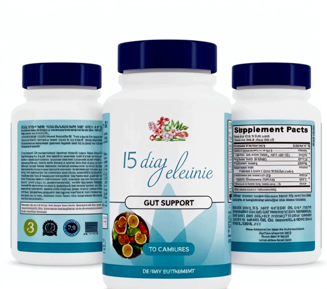 a close up of one bottle of vitamin supplements on a white background, 3156350975, 278122496, 2654465279, 2506921471, 32745695, product label