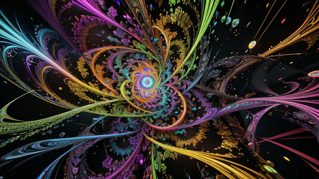 multicolored dynamic abstract liquid flow particles turbulence, ((mandelbrot fractals)), ((psychedelic patterns)), Cinema 4D, fully dynamic motion design, X-Particles, Dynamics FX, bend and shatter reality for amazing visual effects production, cinematic, realistic, uhd, hdr, 8k,