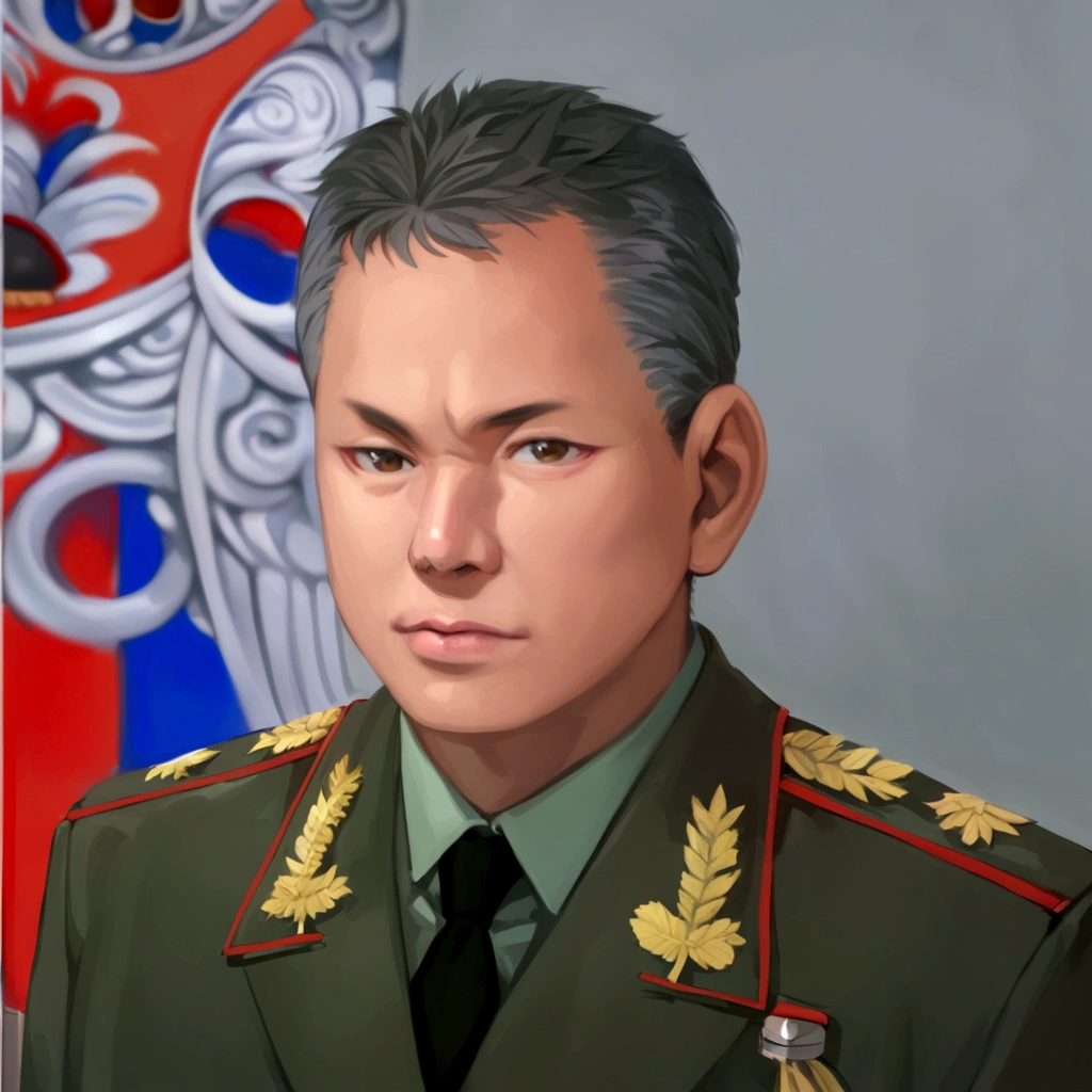 Shoigu sitting on