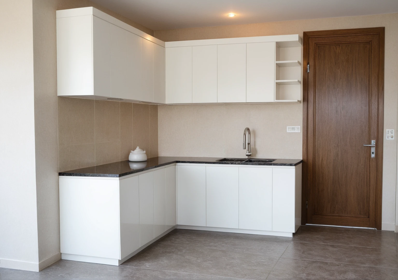 Raw photo,Masterpiece, high quality, best quality, authentic, super detail,
indoors, interior ,aiaigroup, ,kitchen room, kitchen cabinet, modern style, daylight