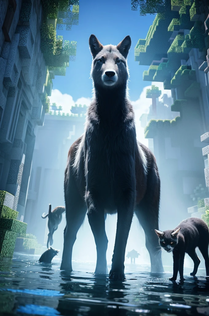 Minecraft,beautiful,Negative,Edge emphasis,animal,Asahi