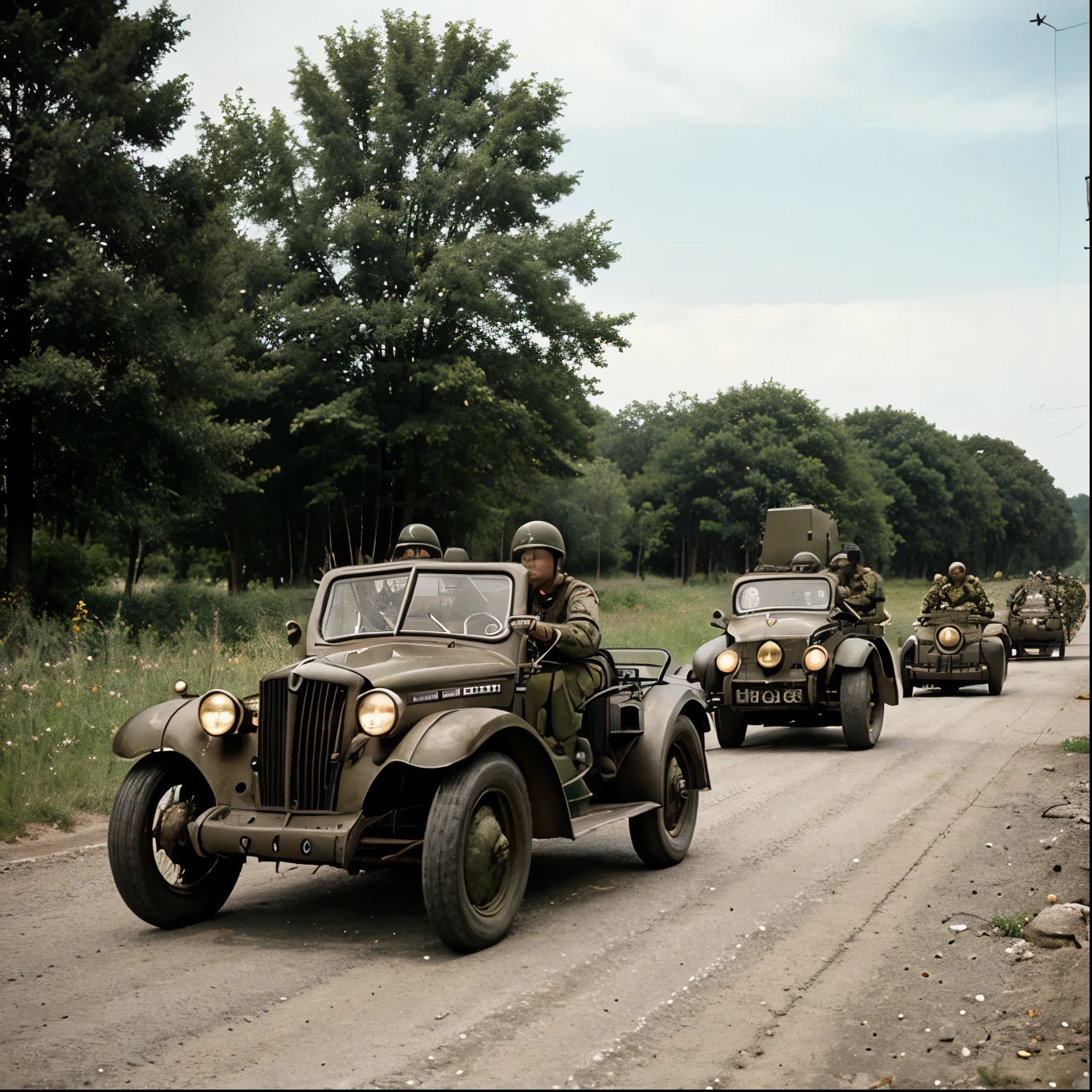 Motorized infantry in 1940