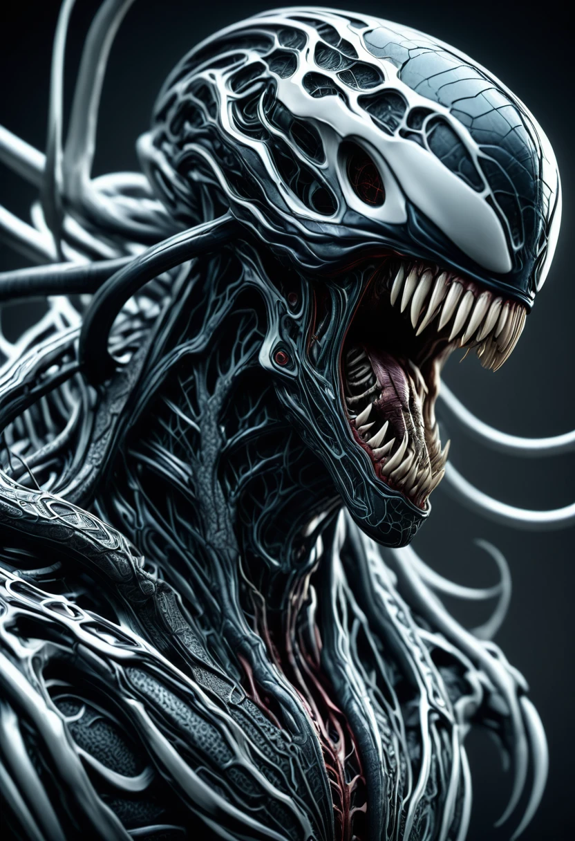 biopunk, (Venom) intricate line art, intricacy, 8k, ultra detail, artstation trends, sharp focus, studio photography, intricate details, high detail, Greg Rutkowski. photonegative refractograph --ar 8:10 --v 6.0.cyberbiochemical art, ideal anatomy of the body, photonegative refractograph.soft natural volumetric cinematic ideal light --ar 9:16 --stylize 750