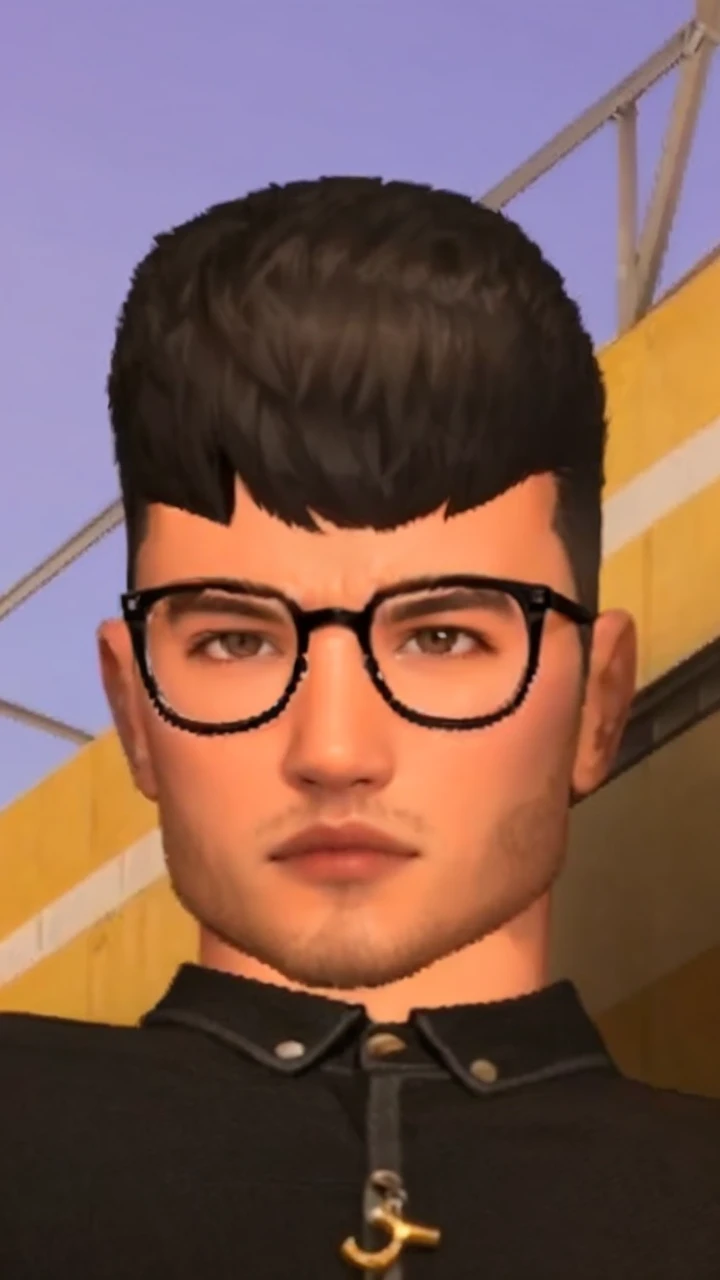 Handsome 17 year old boy with glasses