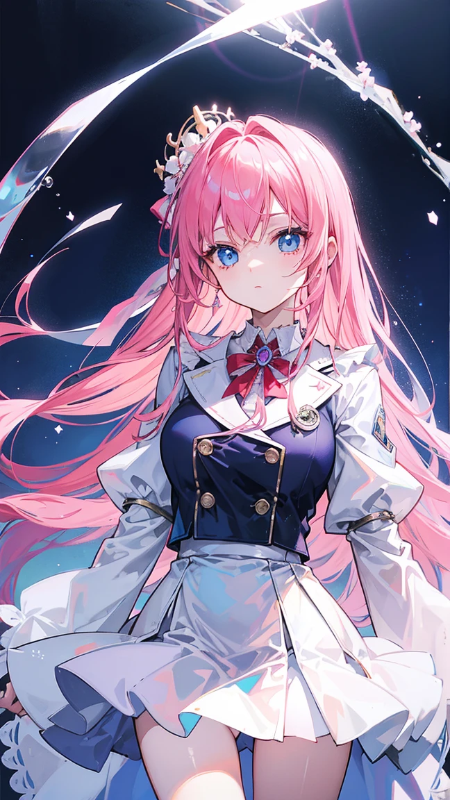 Translucent Zero Water, Good velvet quality, Zero Server, Compared, Divine Light, blue eyes, Pink Hair, Woods background, Absolute Strength,