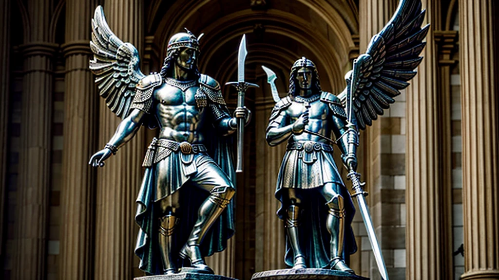 Christ resurrection, Realistic, christianity, marble statue, biomechanical parts, shy, octane render, dramatic lighting,side view from bottom, anatomically correct, super detailed