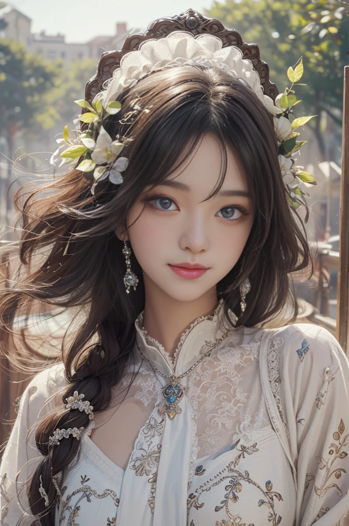 Highest quality, Highest quality, High quality illustrations, masterpiece, Ultra-high resolution, Detailed Background, Detailed Background, goddess、Happy, Joyful, Very exquisite beautiful face and eyes、The goddess is one of the angles/Let&#39;s say 4.、Pink dragon god、Playing with the Goddess