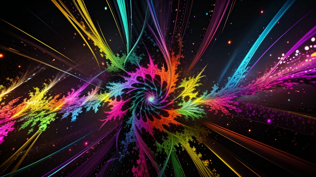multicolored dynamic abstract particles turbulence vizalise endless ((mandelbrot fractals)) in ((psychedelic patterns)), in the background multicolored liquid smoke floating around in the multicolored stunning nebula mist galactical environment,vector art, Cinema 4D render, fully dynamic motion design, X-Particles, Dynamics FX,bend and shatter reality for amazing visual effects production,vivid colors, warm color tones,sharp focus, depth of field, cinematic, realistic, uhd, hdr, 8k,