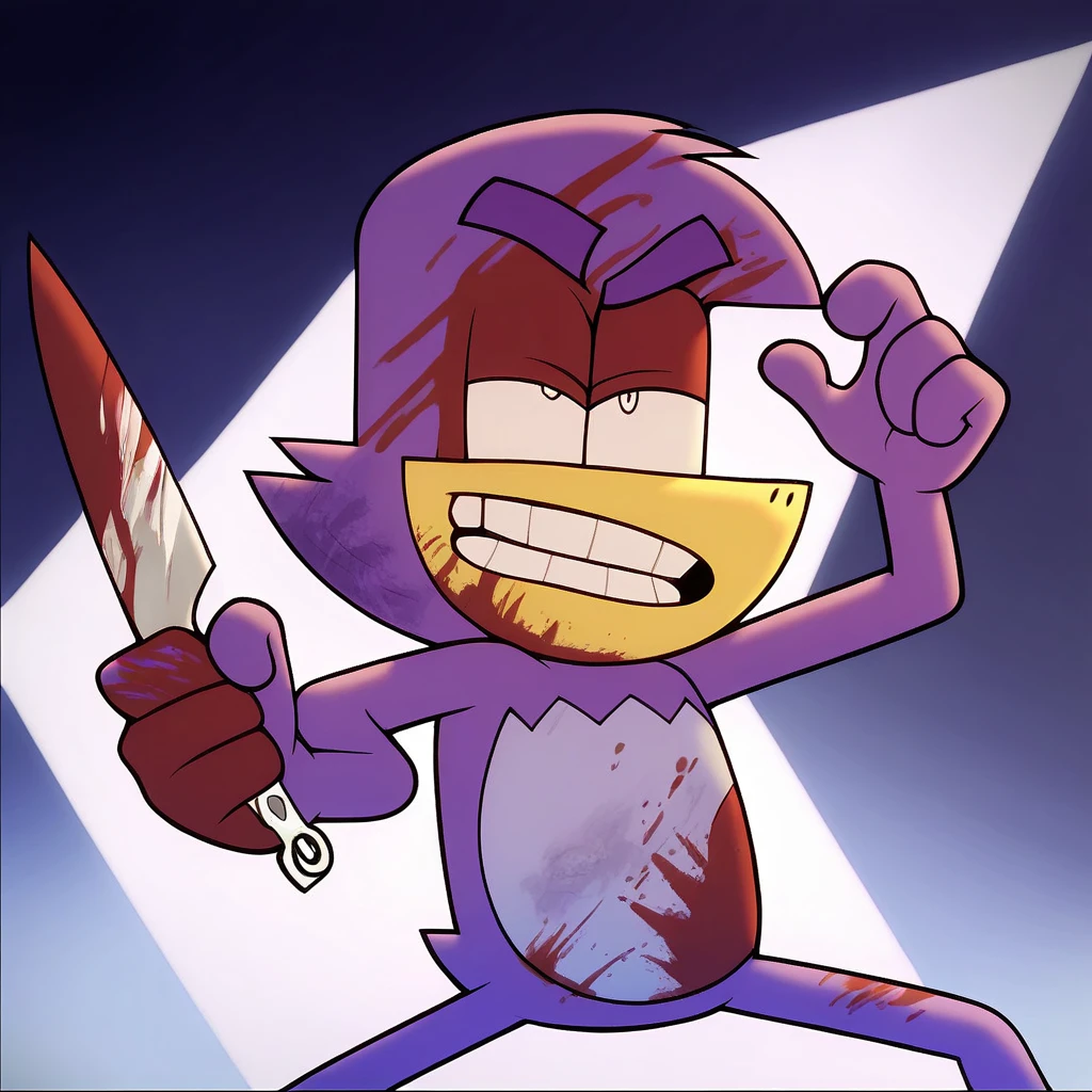 badmascot, solo, 1boy, holding, teeth, grin, pokemon (creature), blood, knife, mascot, full-size, dark background
score_9, score_8_up, score_7_up, score_6_up, score_5_up, score_4_up
 