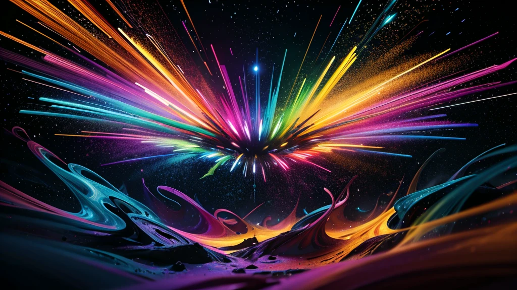 multicolored liquid smoke floating around in the multicolored stunning nebula mist galactical environment,vector art, Cinema 4D render, fully dynamic motion design, X-Particles, Dynamics FX,bend and shatter reality for amazing visual effects production,vivid colors, warm color tones,sharp focus, depth of field, cinematic, realistic, uhd, hdr, 8k, 
