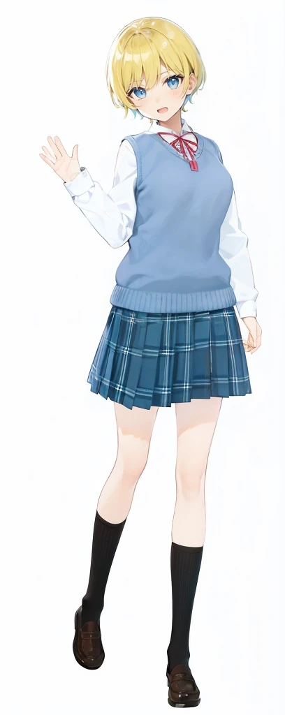 Highest quality、Anime painting、Clarify the lines、Wrinkles in clothes、Skin shading、loafers、The depiction of the hands is accurate、uniform