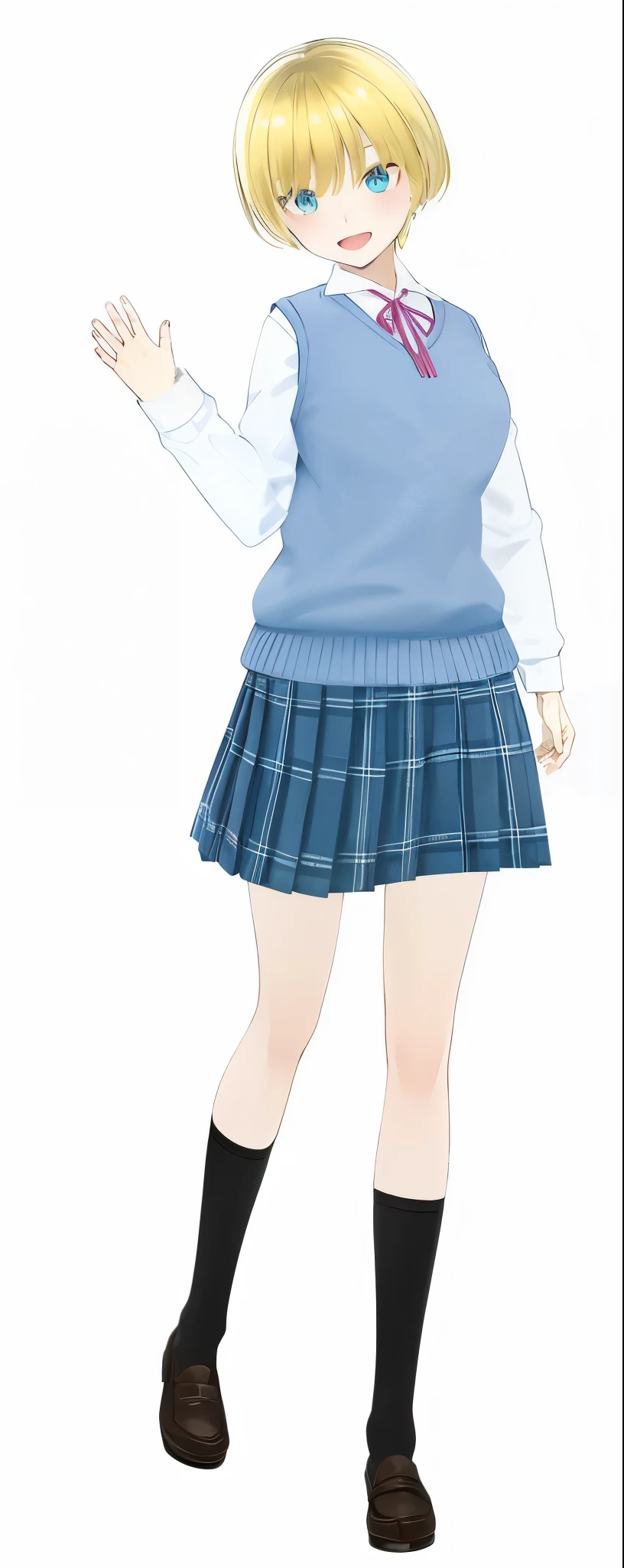 Highest quality、Anime painting、Clarify the lines、Wrinkles in clothes、Skin shading、loafers、The depiction of the hands is accurate、uniform