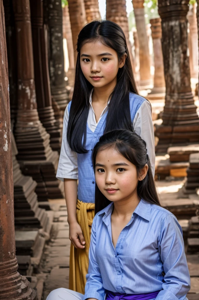 Please draw a picture of a Thai girl from the Ayutthaya period.