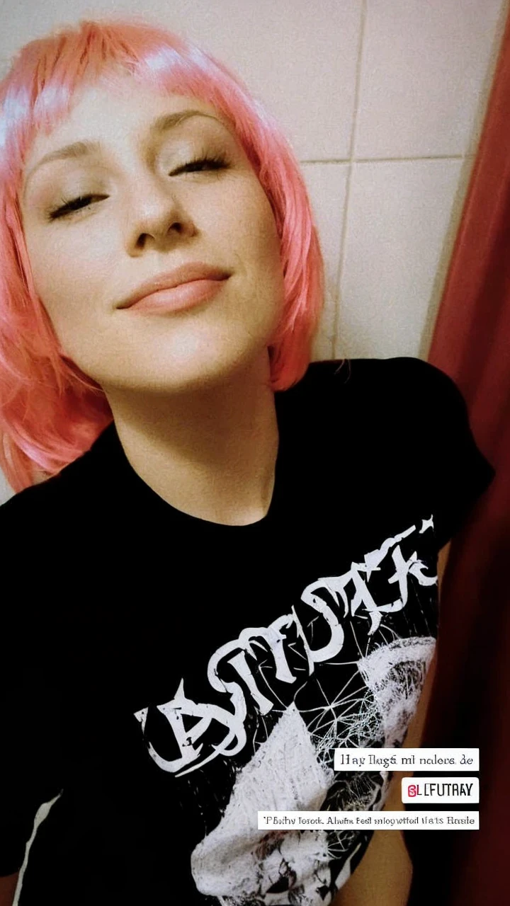 I want her face with dark red hair and in a place just like a good looking linkedin profile about a 30 years old woman