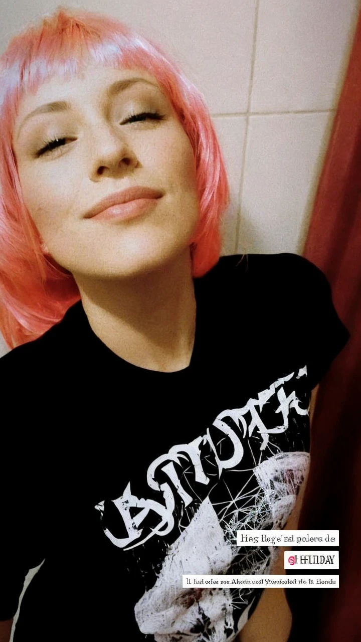 I want her face with dark red hair and in a place just like a good looking linkedin profile about a 30 years old woman