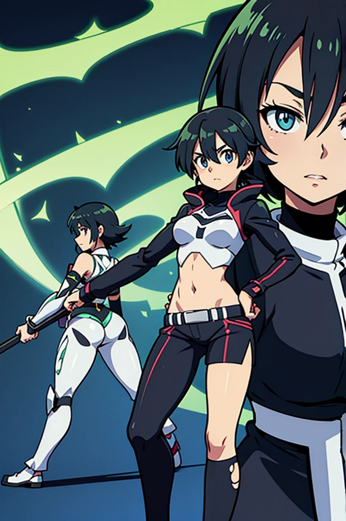 Transforms Kirito Kirigaya into a taller, female Elite Bug Pokémon character