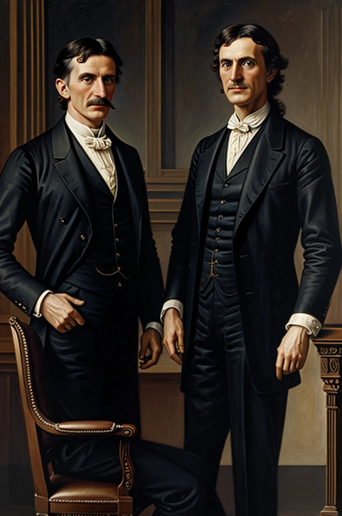 Nikola Tesla y Isaac Newton 
