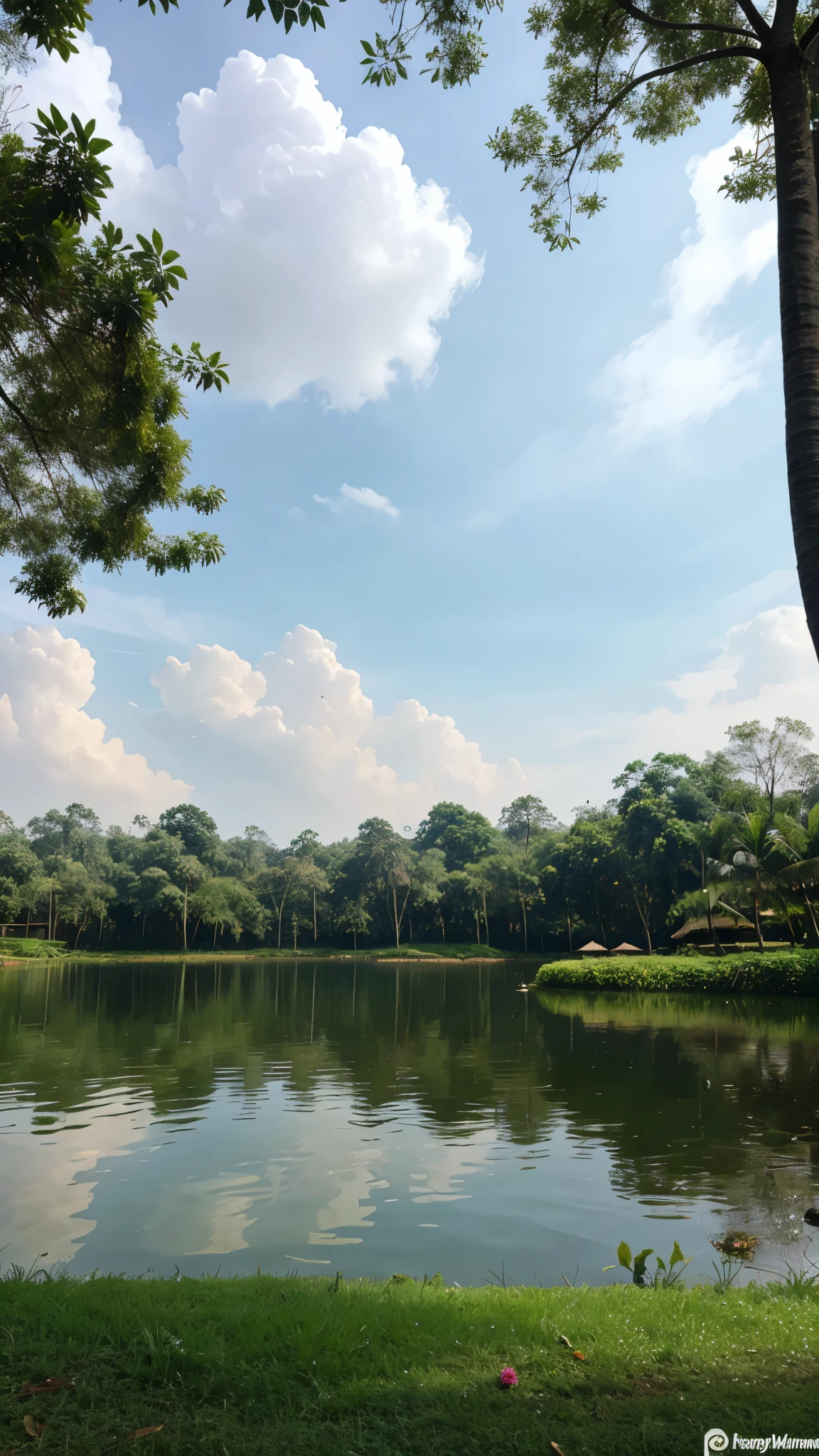 Danau bercahaya berkilau