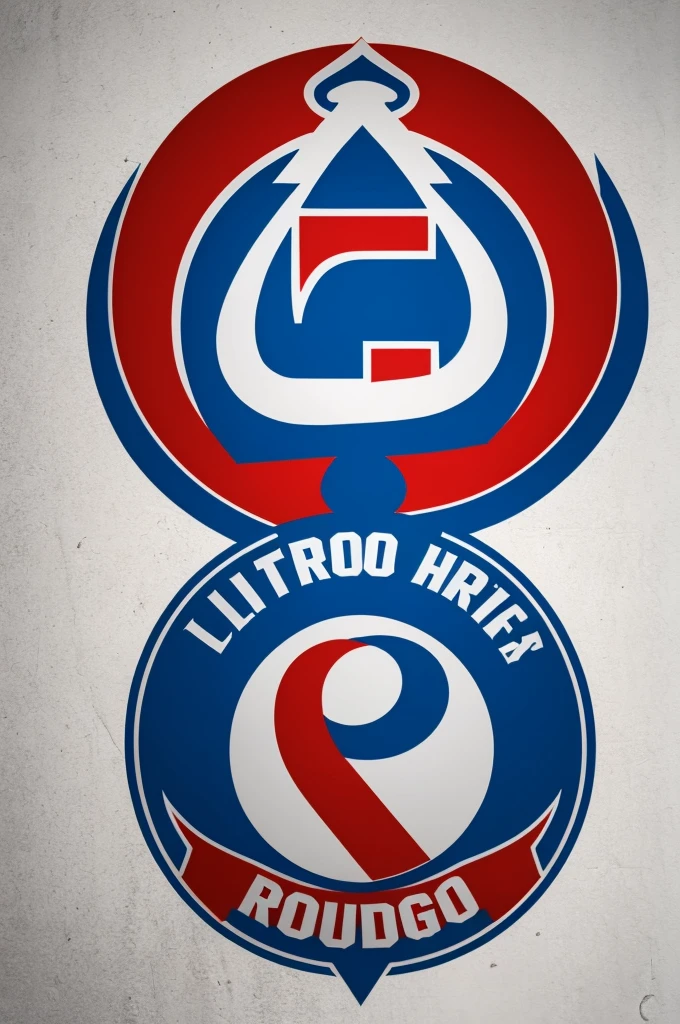 Create a logo with ultra-right and conservative ideology, que inspire respeto miedo y se sobre ponga. Tiene que tener el color azul, rojo y verde