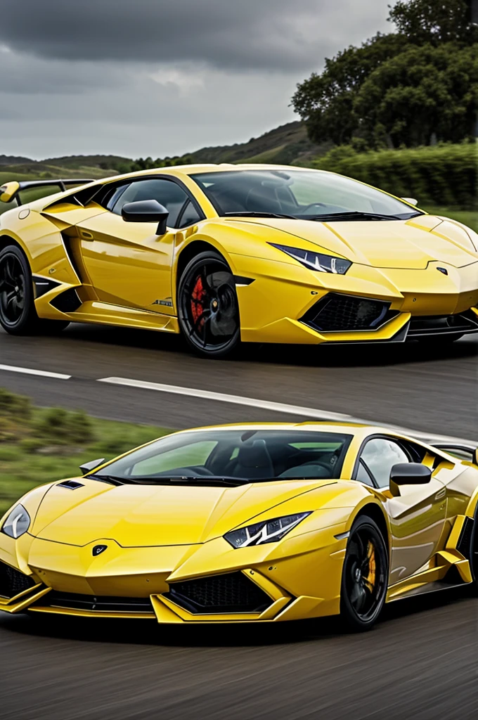 Lamborghini Hurricane STO black with yellow, imagen grande