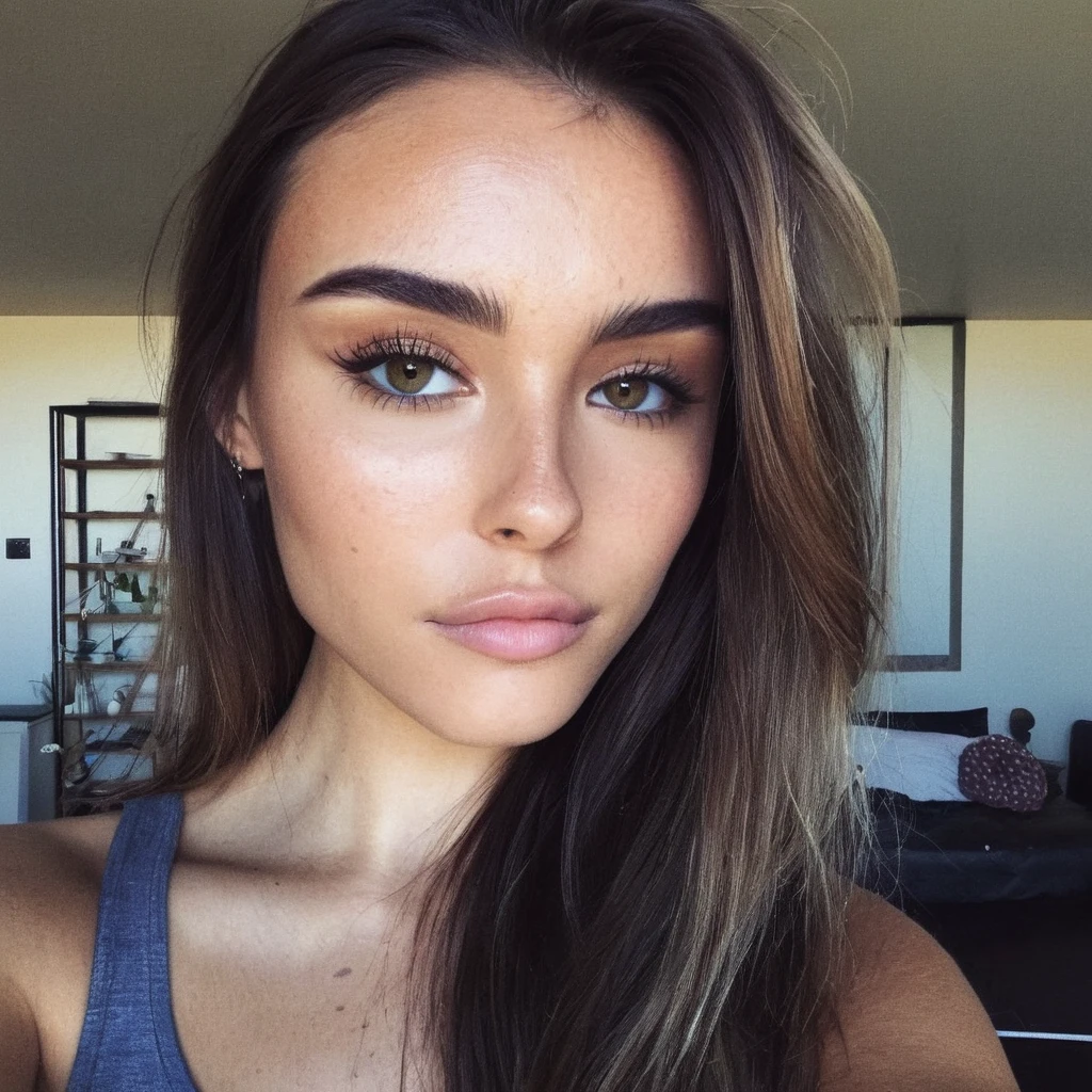 Instagram selfie of a woman, 4K, high res,