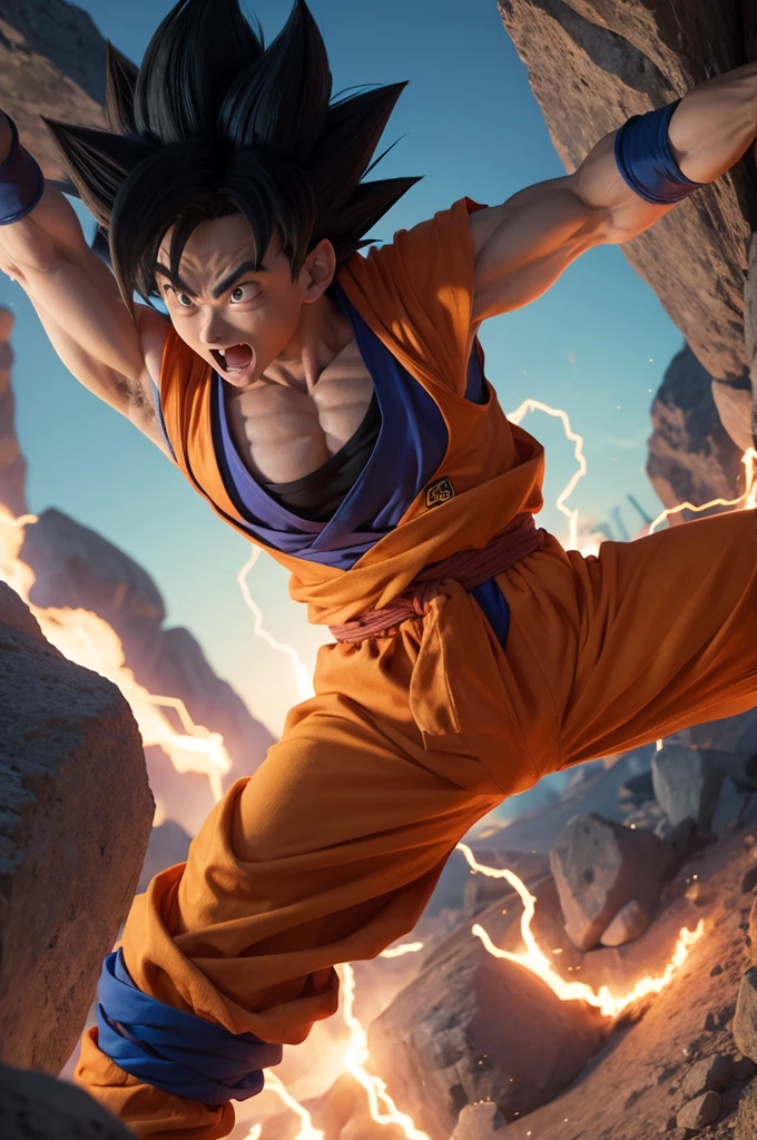 Goku lutando