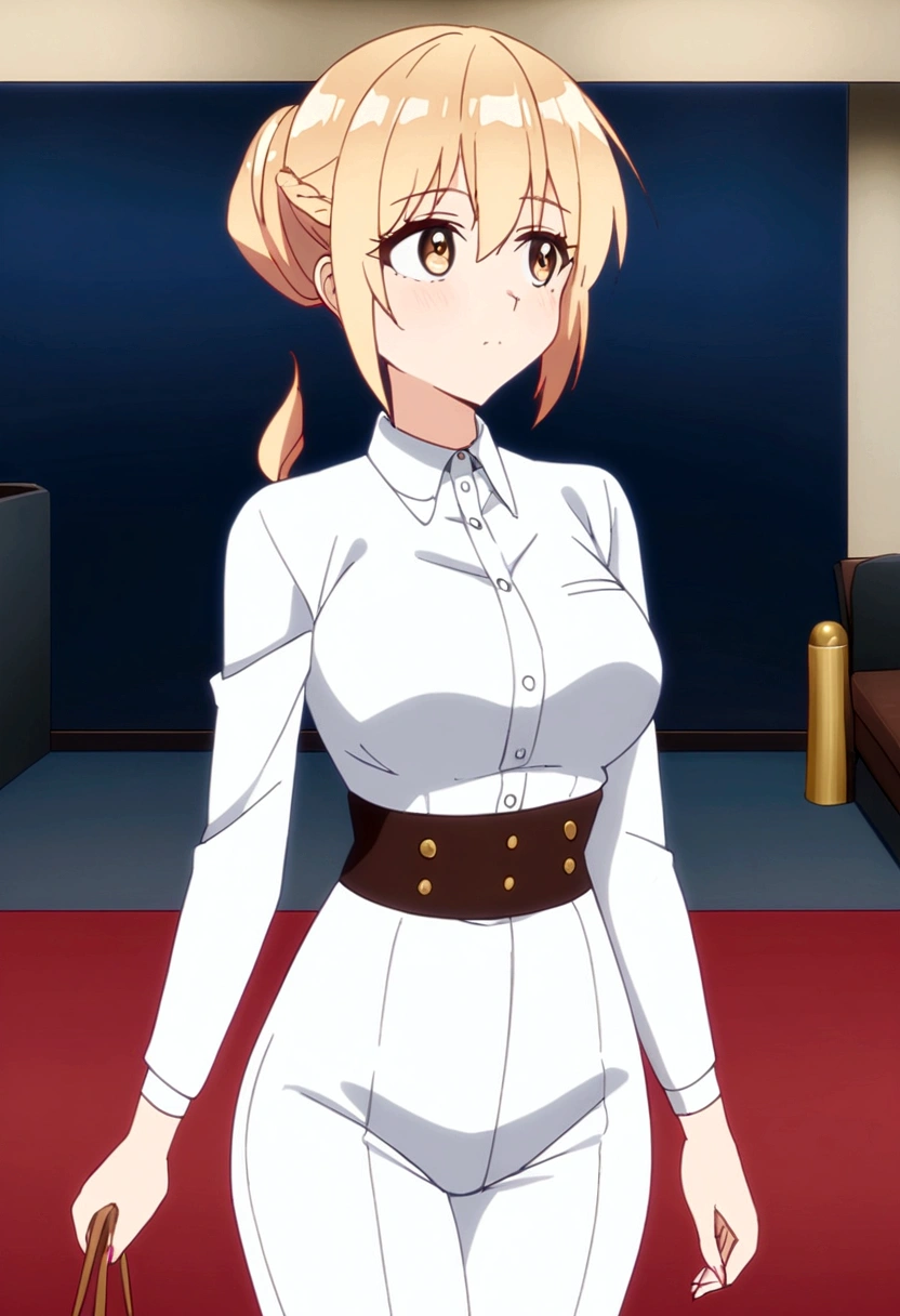 a girl with big rear anime style   *