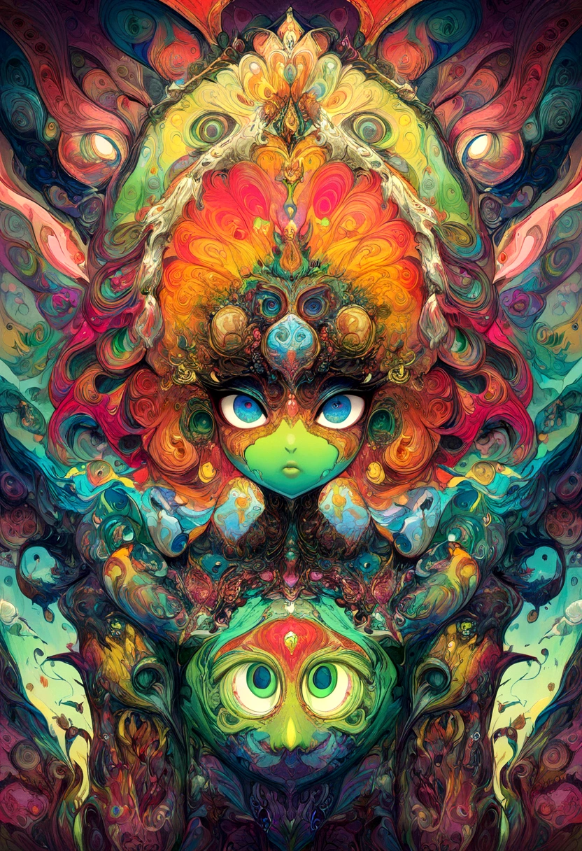 an extremely psychedelic portrait of a healer, surreal, LSD, face, detailed, intricate, elegant, agile, highly detailed, digital painting, art station, concept art, smooth, sharp focus, illustration