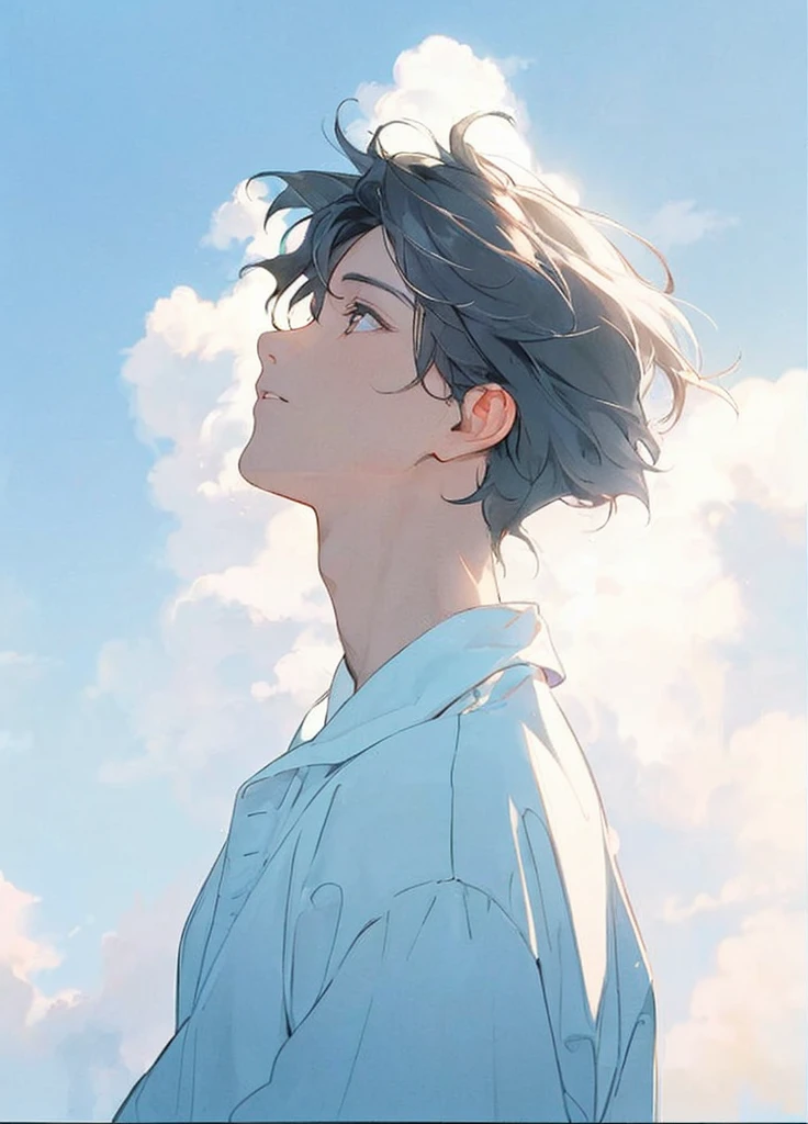 a handsome 18 year old man with black hair wearing a white sweater, upper body, highly detailed, cinematic lighting, best quality, photorealistic, 8k, ultra-detailed, masterpiece