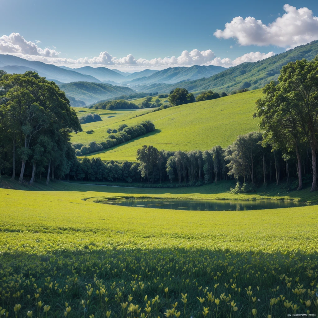 criar um imagem no tamanho 2.560 x 1.440 with a Christian theme with just landscape, usando como referencia lilios na agua do monet