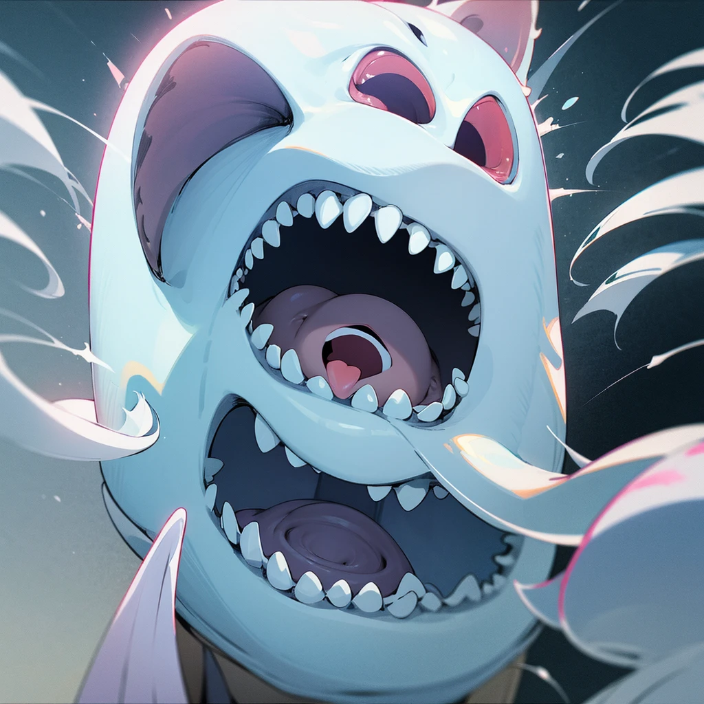 Girl with mouth wide open, uvula sichtbar