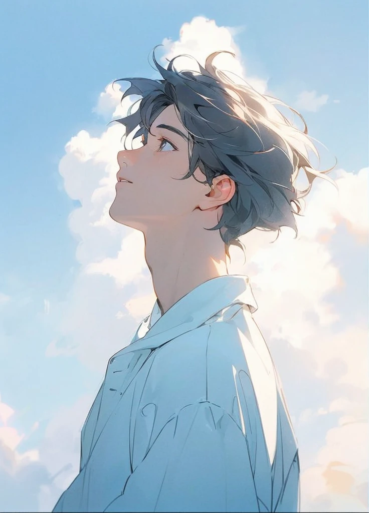 a handsome 18 year old man with black hair wearing a white sweater, upper body, highly detailed, cinematic lighting, best quality, photorealistic, 8k, ultra-detailed, masterpiece