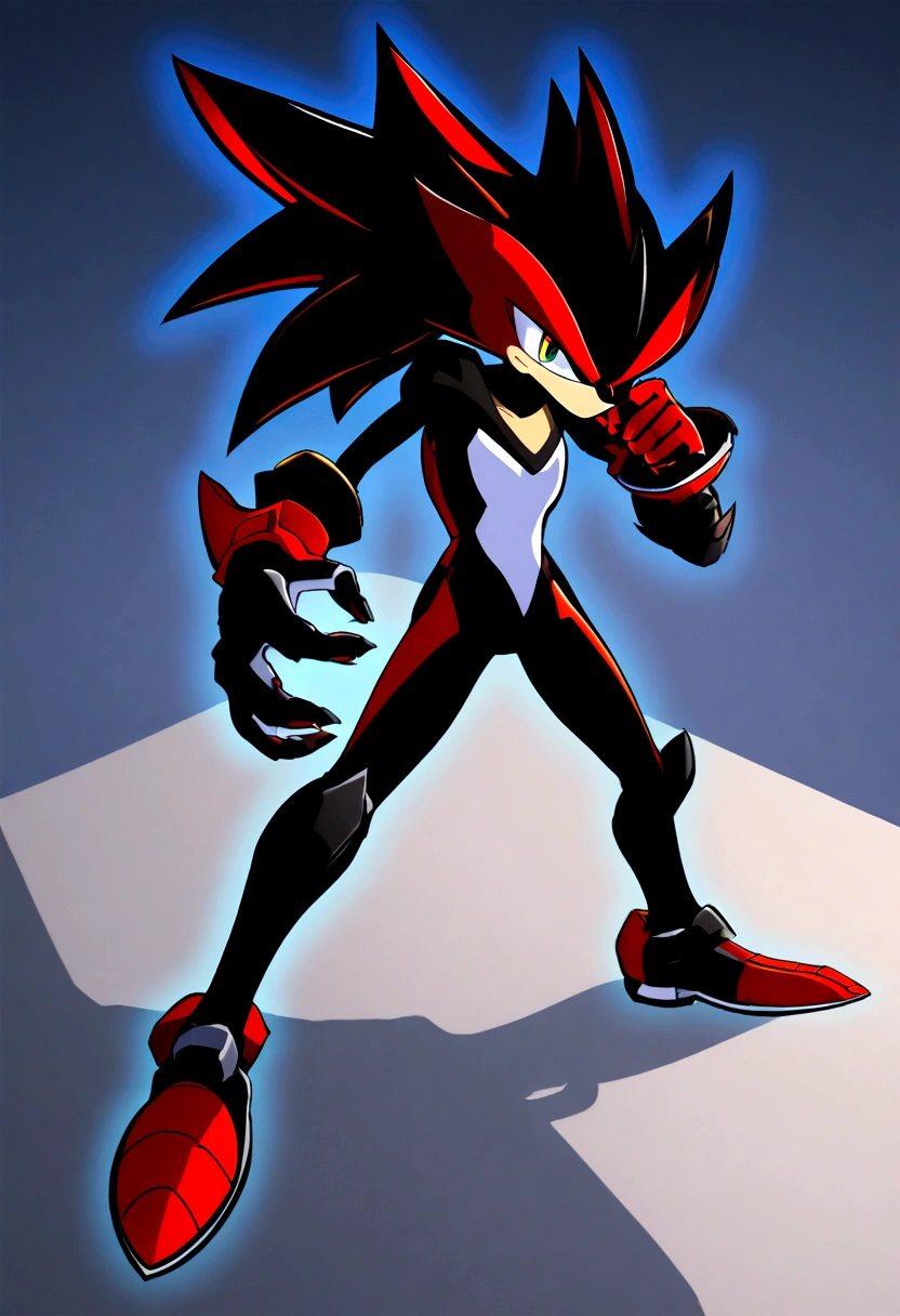 shadow the hedgehog with big rear anime style   *