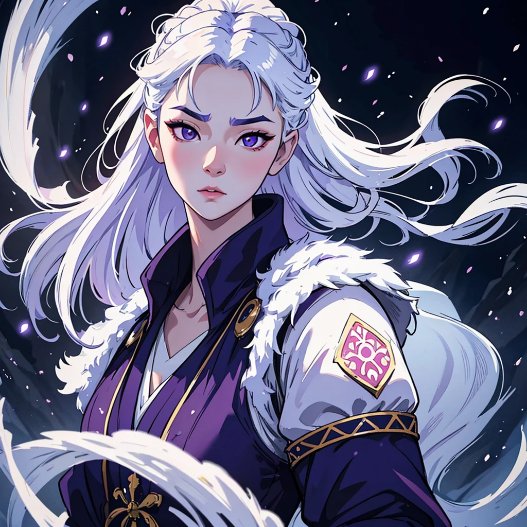 A beautiful Asian woman with snow-white hair and purple eyes, wearing a medieval dress, injured face, cinematic lighting, hyper realistic, 8k, highly detailed, intricate details, dramatic, chiaroscuro lighting, fantasy, manhwa style, elegant, ornate, delicate, ethereal, graceful, perfect eyes, detailed eyes, best quality, close UP face